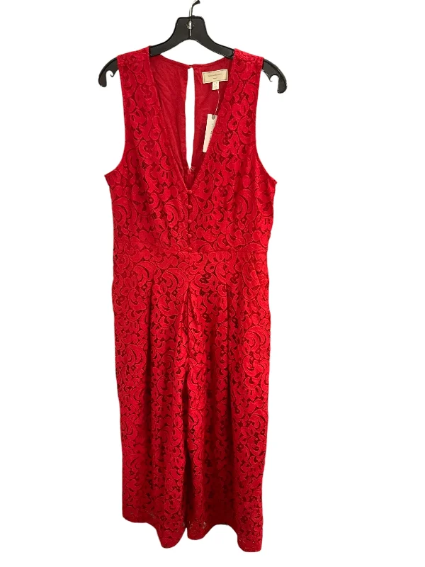 women's jumpsuits for pear-shaped bodiesJumpsuit By Anthropologie In Red, Size: L