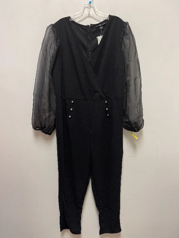 women's fitted jumpsuitsJumpsuit By Ashley Stewart In Black, Size: 3x