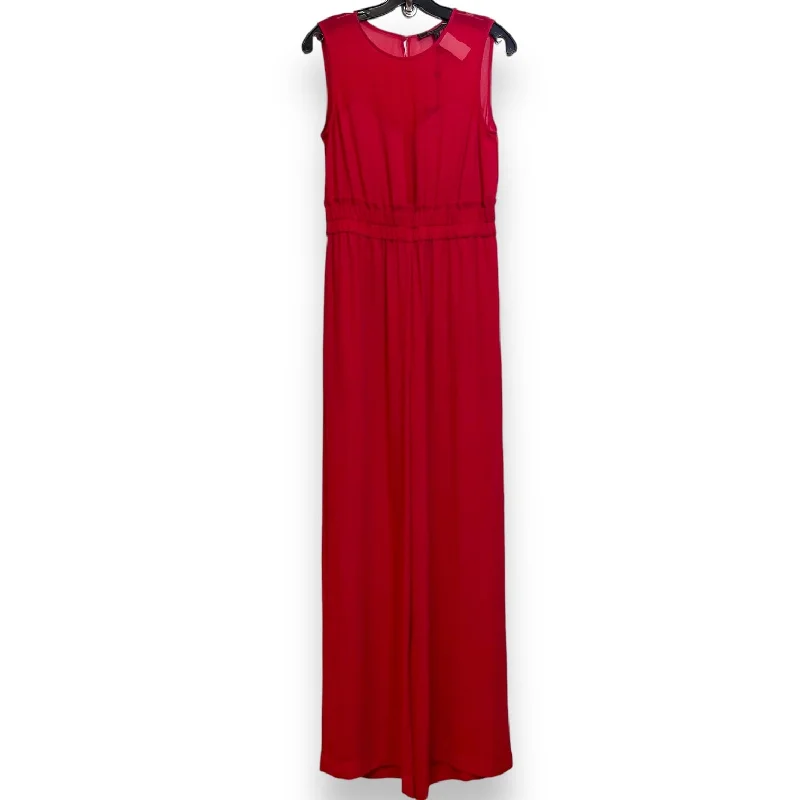 women's jumpsuits with self-ties at the waistJumpsuit By Bcbg In Red, Size: S