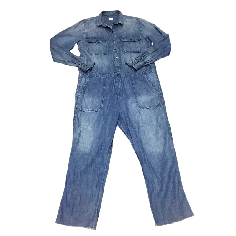 women's jumpsuits with striped patternsJumpsuit By Gap In Blue Denim, Size: L