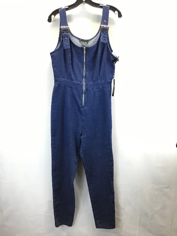 women's boho jumpsuitsJumpsuit By Haute Monde In Blue Denim, Size: L