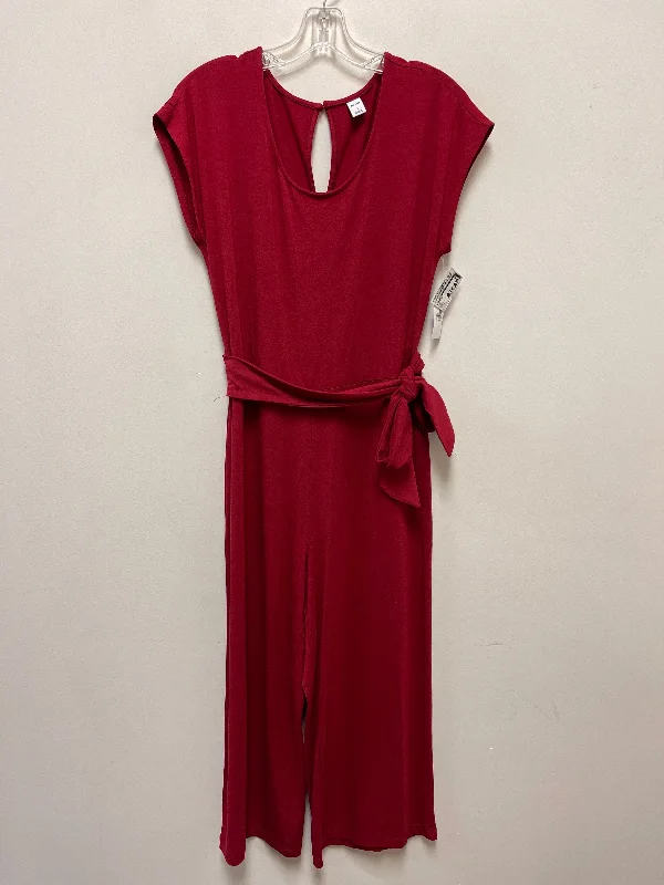 women's jumpsuits with V-necksJumpsuit By Old Navy In Red, Size: S