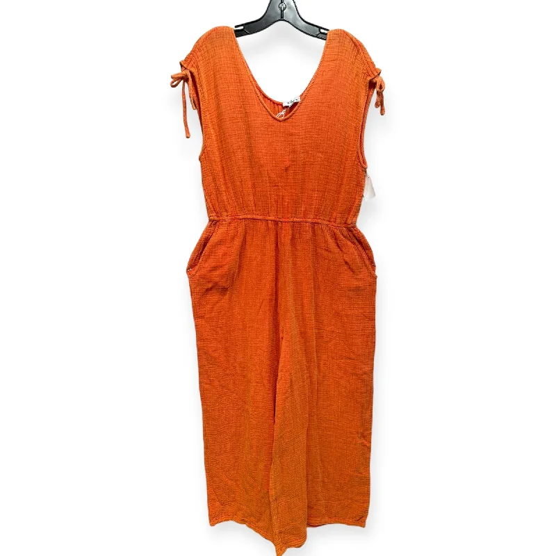 women's jumpsuits for glamorous eveningsJumpsuit By Polygram In Orange, Size: L