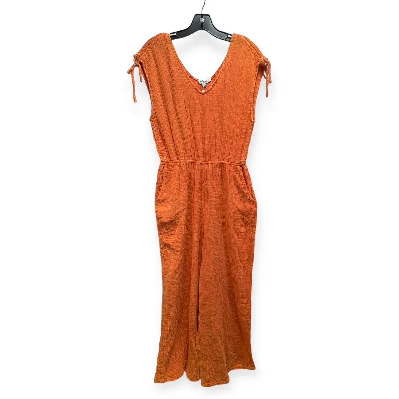 women's jumpsuits for pear-shaped bodiesJumpsuit By Polygram In Orange, Size: S