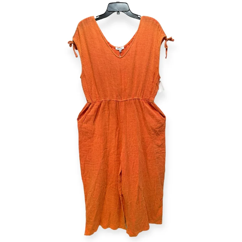 women's jumpsuits for statement fashionJumpsuit By Polygram In Orange, Size: Xl