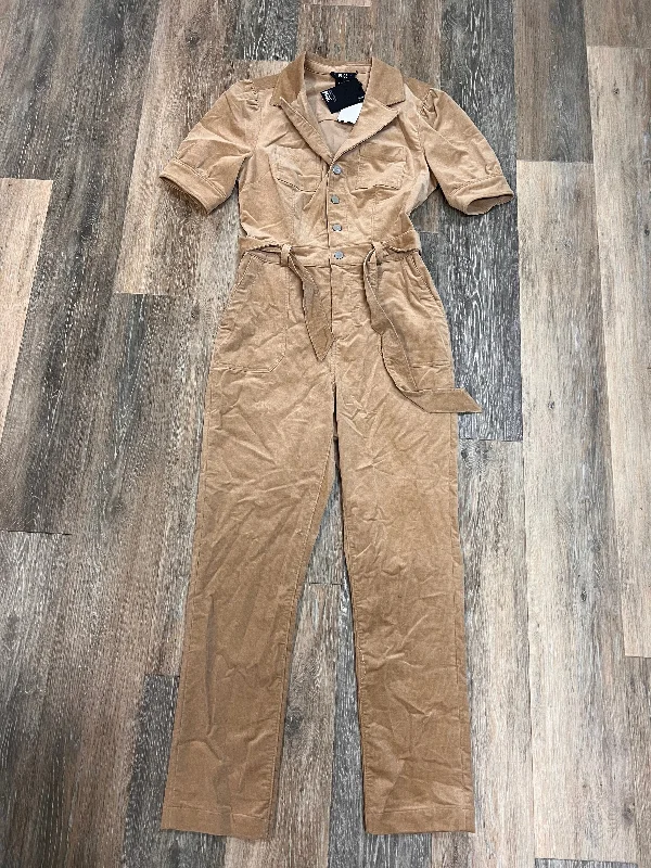 women's jumpsuits made of denimJumpsuit Designer By Paige In Tan, Size: 2