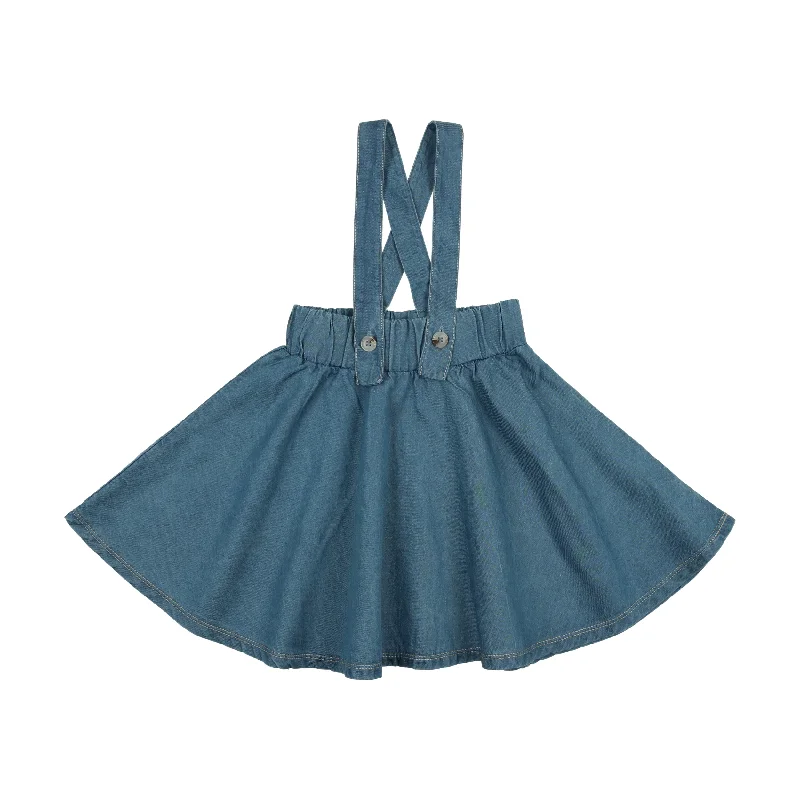 women's pleated skirtsAnalogie Denim Tencel Suspender Skirt - Denim