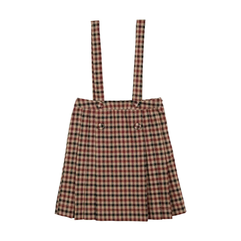 women's floral skirtsAnalogie Kilt Skirt - Tan Plaid