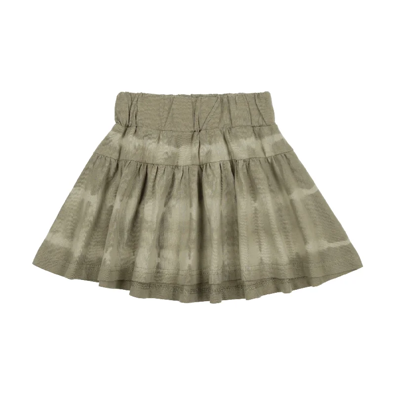 women's velvet wrap skirts for elegant eveningsAnalogie Tie Dye Skirt - Moss