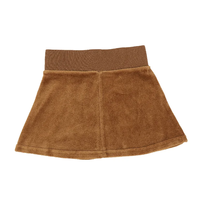 women's striped skirtsAnalogie Velour Skirt - Caramel