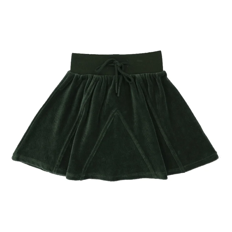 women's chiffon maxi skirtsAnalogie Velour Skirt - Green