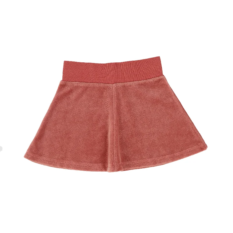 women's versatile work skirtsLil Legs Velour Skirt - Sunset Rose AW20