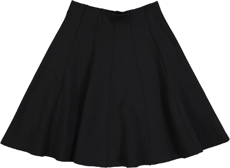 women's timeless satin skirtsBGDK Girls Lycra Ponti Panel Skirt - Black GM-5023K