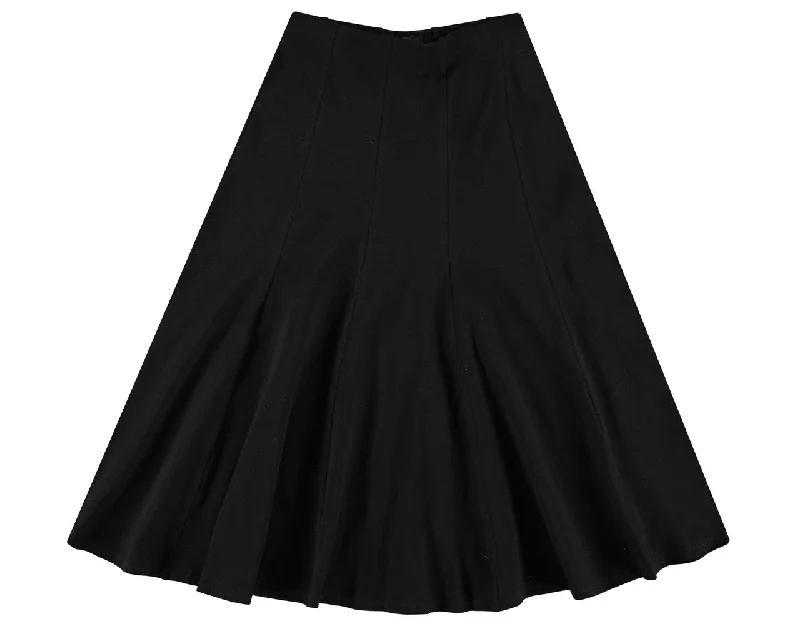 women's moisture-wicking formal skirtsBGDK Ladies Cotton Panel Skirt 27" - Black BK1602AL