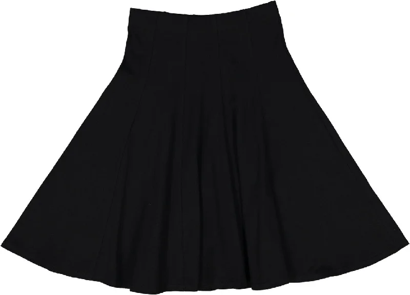 women's spring mini skirtsBGDK Ladies Cotton Panel Skirt 25" - Black BK1602A