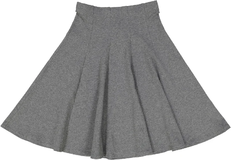 women's moisture-wicking formal skirtsBGDK Ladies Cotton Panel Skirt 25" - Charcoal BK1602A