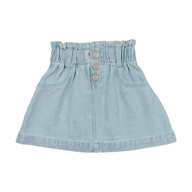 women's handmade casual skirtsLil Legs Denim Paperbag Skirt - Light Wash