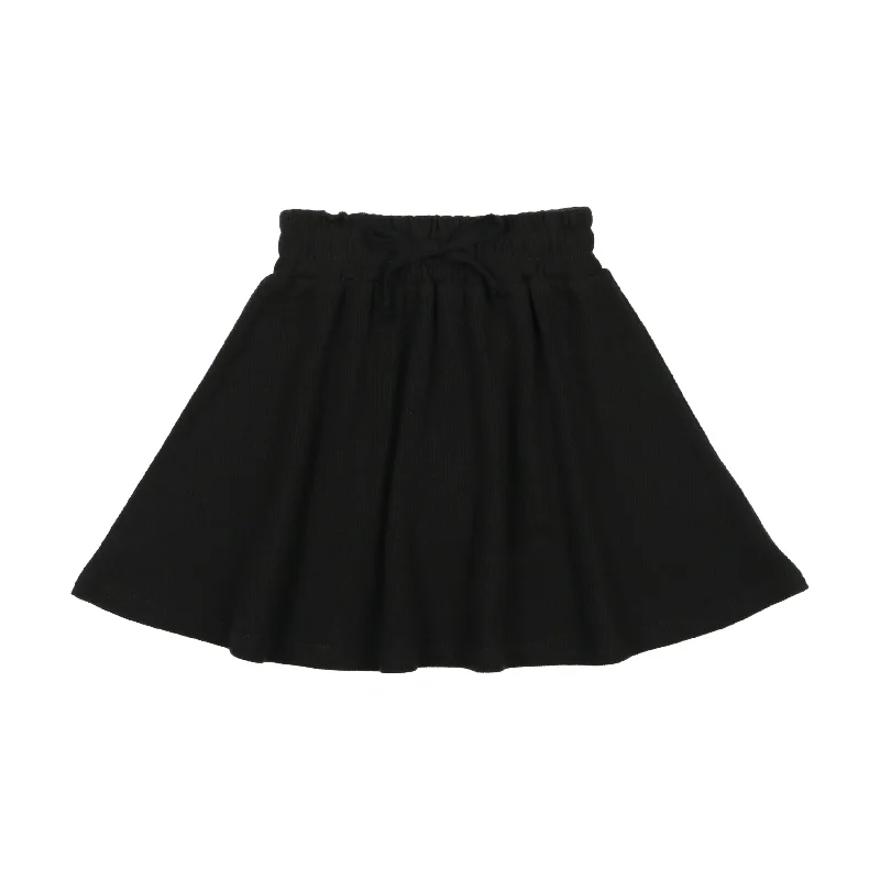 women's casual skirtsLil Legs Ribbed Fashion Skirt - Black