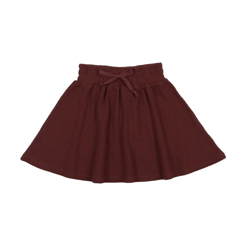 women's vintage leather skirtsLil Legs Ribbed Fashion Skirt - Burgundy