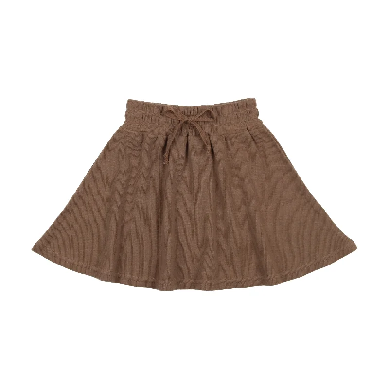 women's formal tiered skirtsLil Legs Ribbed Fashion Skirt - Camel