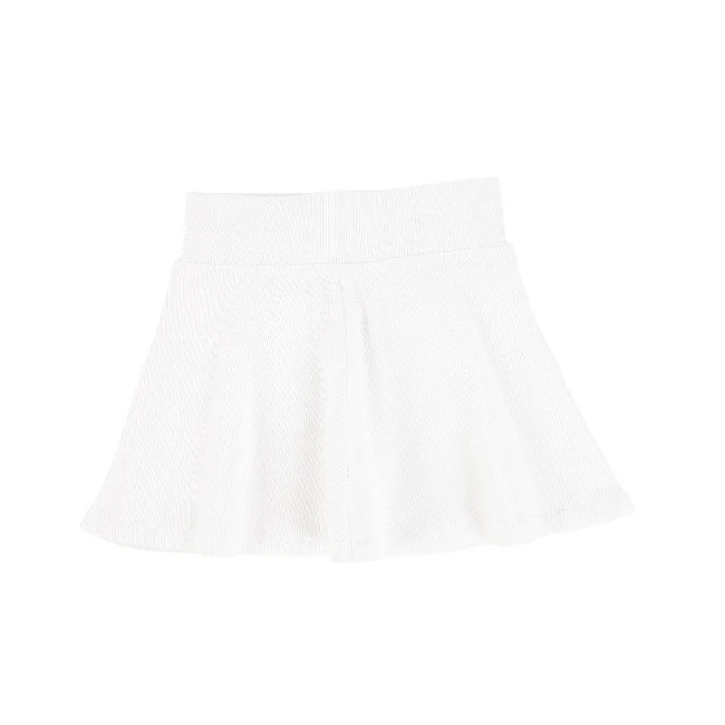 women's warm party skirtsLil Legs Ribbed Skirt - Pure White