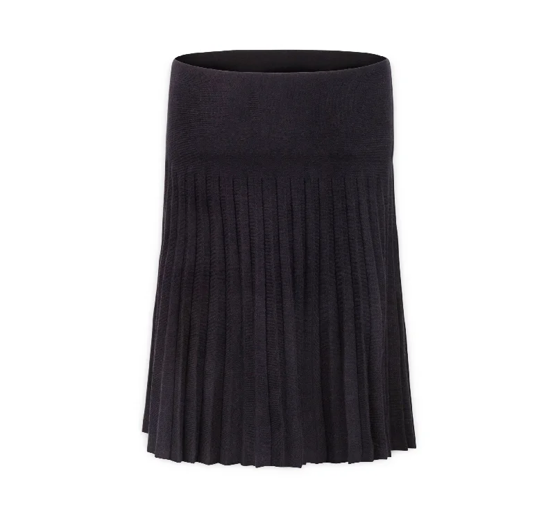 women's velvet skirtsMia Mod Ladies Year Round Pleated Skirt - Black