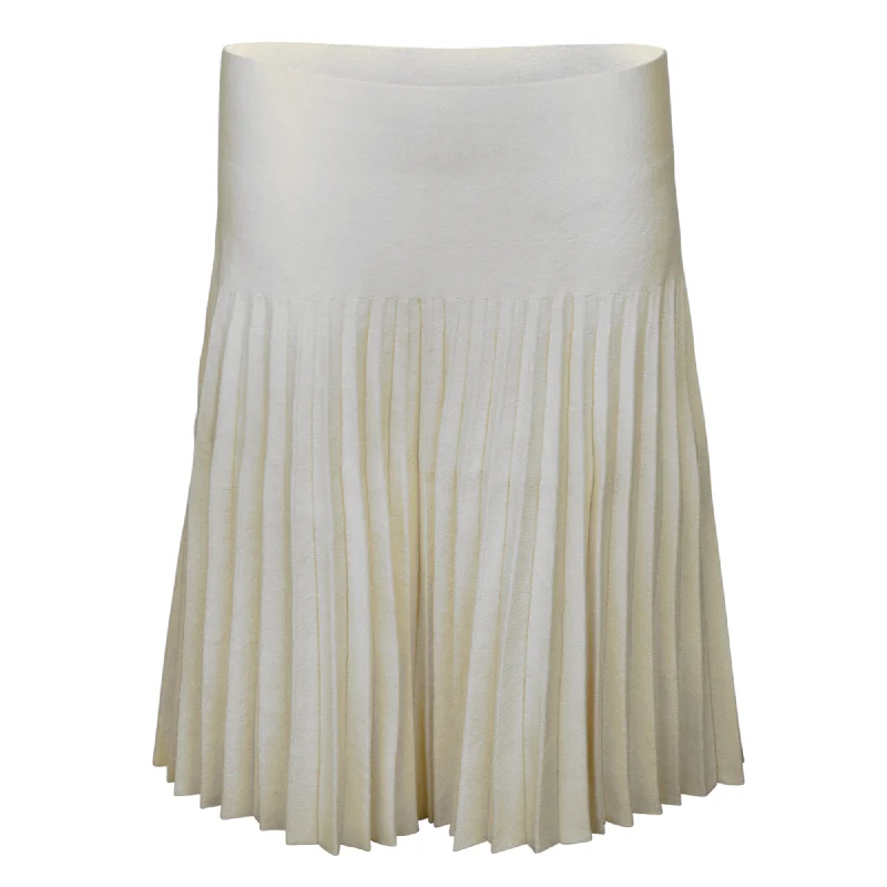 women's denim skirtsMia Mod Ladies Year Round Pleated Skirt - Cream