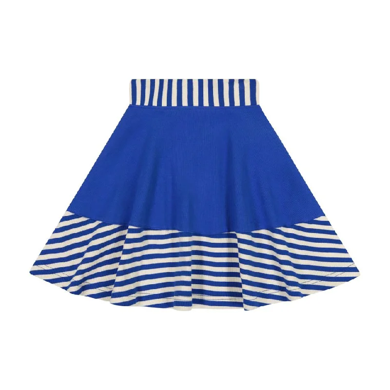 women's everyday casual skirtsTeela Rib Stripe Girl's Skirt - Sailor