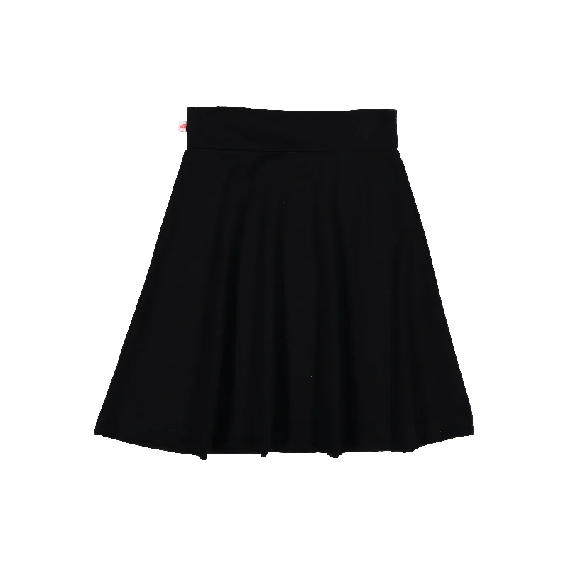 women's circle skirtsThree Bows Ladies Classic Camp Skirt - Black 25"