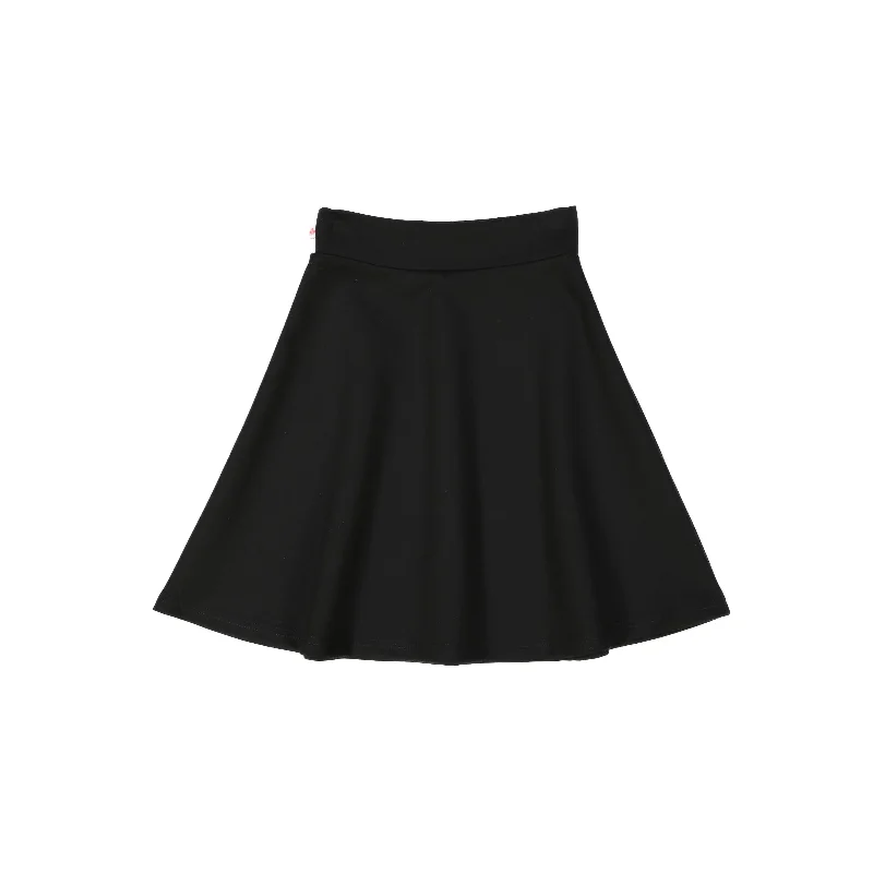 women's winter velvet skirtsThree Bows Ladies Ponte Skirt - 25" Black