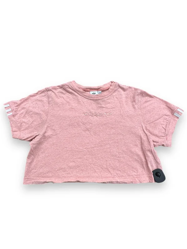 women's tops for those who want to add a personal touch to their wardrobe with unique and one-of-a-kind piecesTop Short Sleeve By Adidas In Pink, Size: L