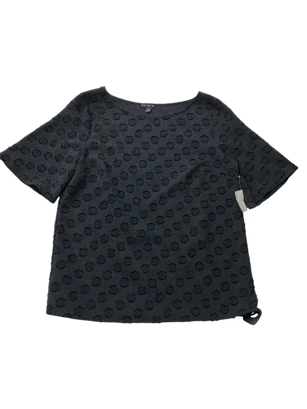 women's tops with unique designsTop Short Sleeve By Ann Taylor In Black, Size: M