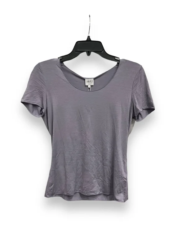 women's tops for those who want to add a pop of color to their outfitsTop Short Sleeve By Armani Collezoni In Purple, Size: S