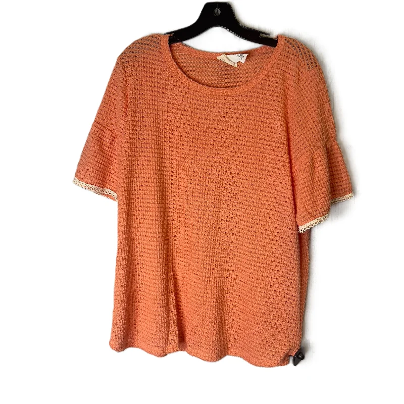 affordable women's topsTop Short Sleeve By Bibi In Orange, Size: M