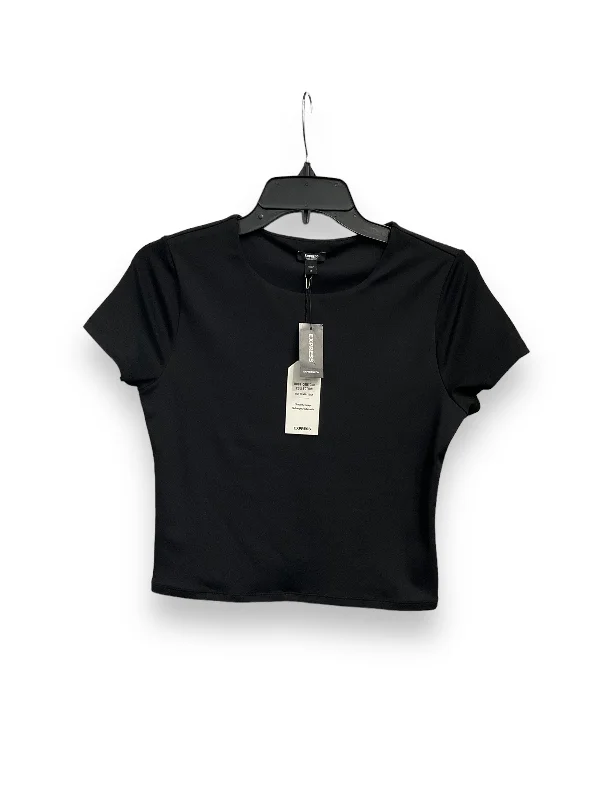 elegant women's topsTop Short Sleeve By Express In Black, Size: M