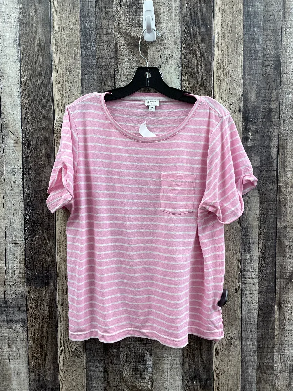 women's tops for those who want to add a bit of flair and personality to their looksTop Short Sleeve By J. Crew In Striped Pattern, Size: Xl