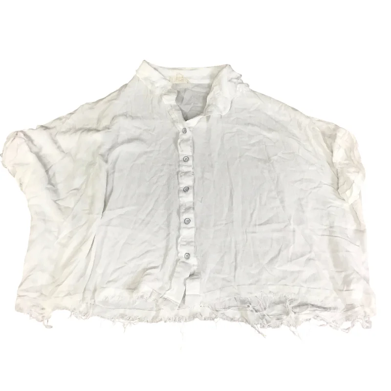 women's tops with cold-shoulder cuts and lace detailingTop Short Sleeve By La Miel In White, Size: S