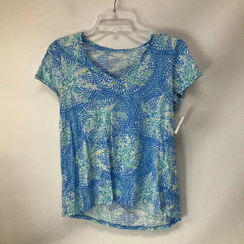 women's tops for glamorous eveningsTop Short Sleeve By Lilly Pulitzer In Blue, Size: S