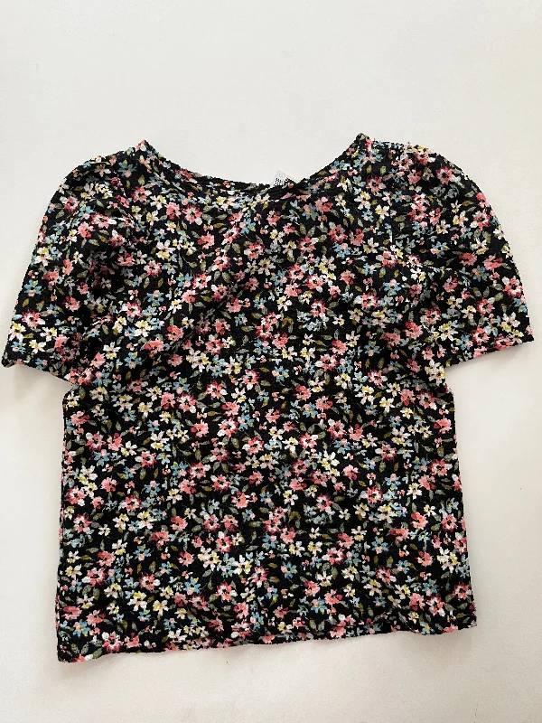 satin women's topsTop Short Sleeve By Loft In Floral, Size: Petite   Xs