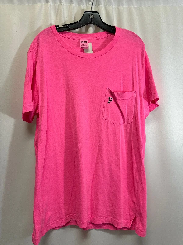 women's tops for fashion-forward individualsTop Short Sleeve By Pink In Pink, Size: L