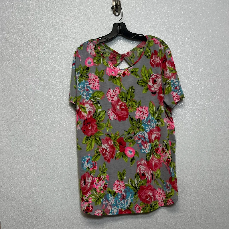 long-sleeved women's topsTop Short Sleeve By Sew In Love In Floral, Size: Xl