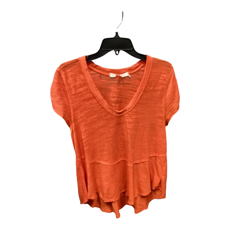 women's tops for those who want to add a bit of flair and personality to their looksTop Short Sleeve By We The Free In Orange, Size: S