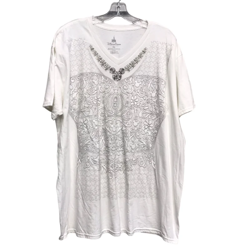 women's tops for casual FridaysTop Ss By Disney Store In White, Size:1X