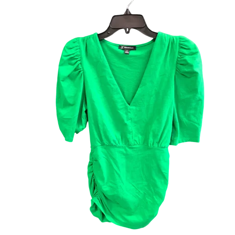 long-sleeved women's topsTunic Short Sleeve By Inc In Green, Size: M